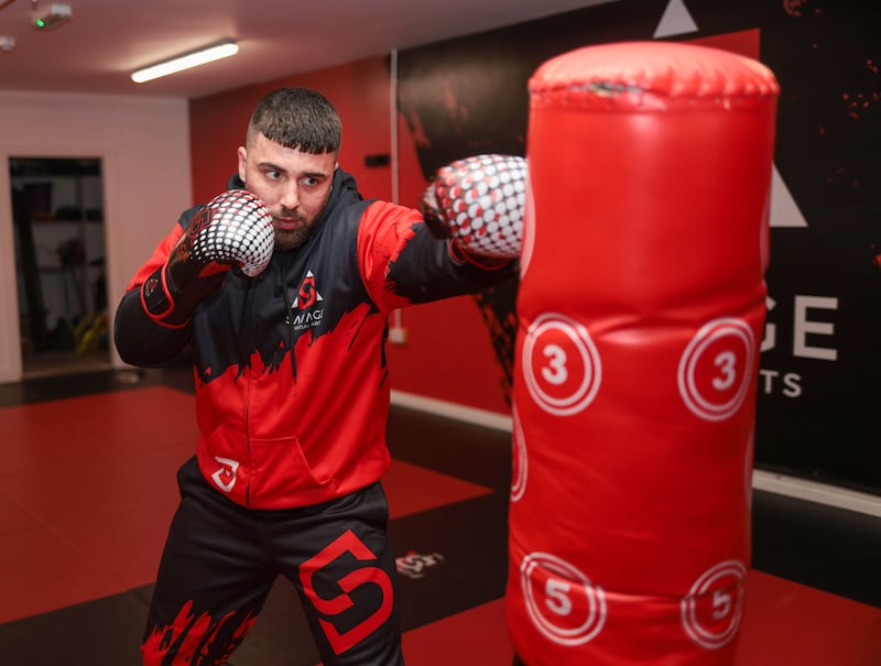 Jordan Smith at Savage Martial Arts Gym, North Belfast. PICTURE:BRIAN LINCOLN