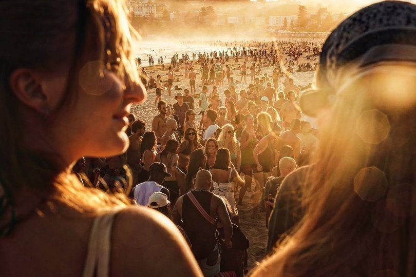 Bondi Beach - His lens follows people across both surf and scrub — coastal towns, river edges, true country.