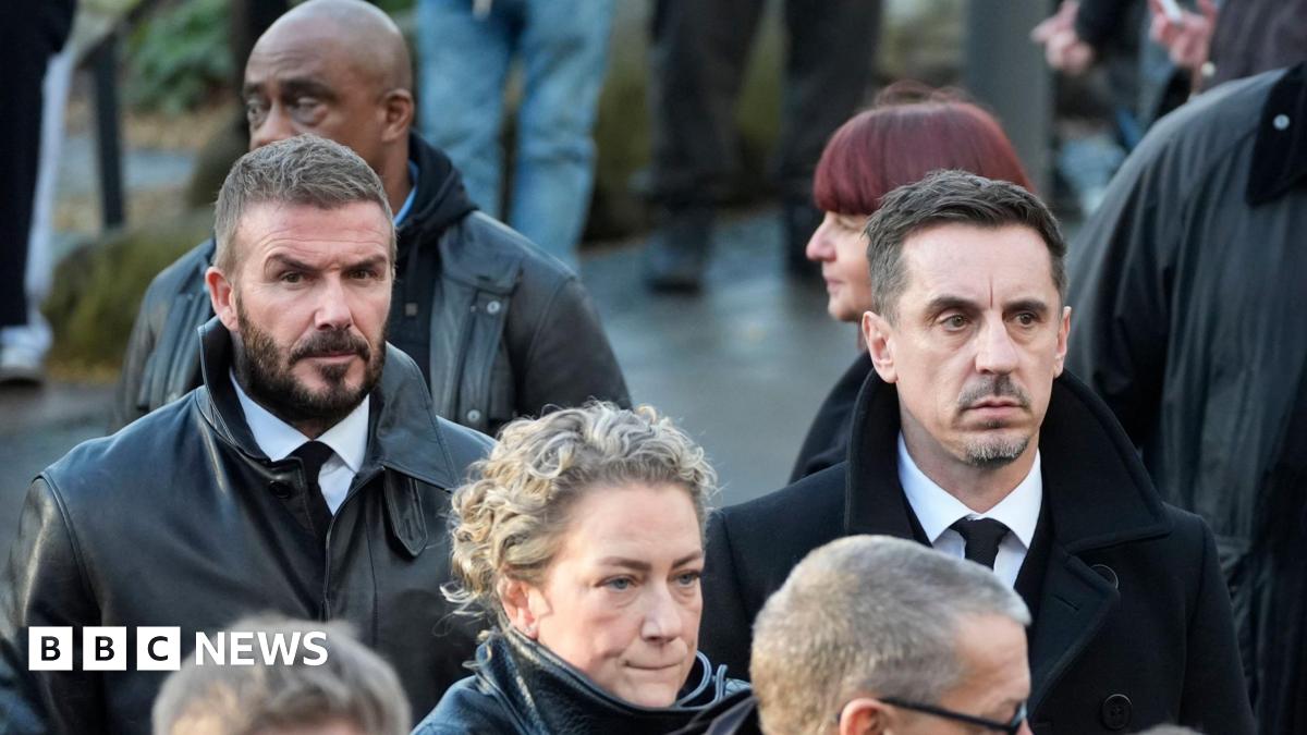 Mani's funeral latest: David Beckham and Gary Neville among stars at Manchester Cathedral