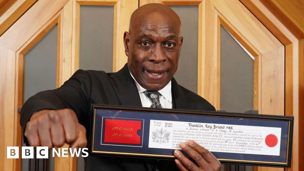 Frank Bruno, MBE, given freedom of the City of London