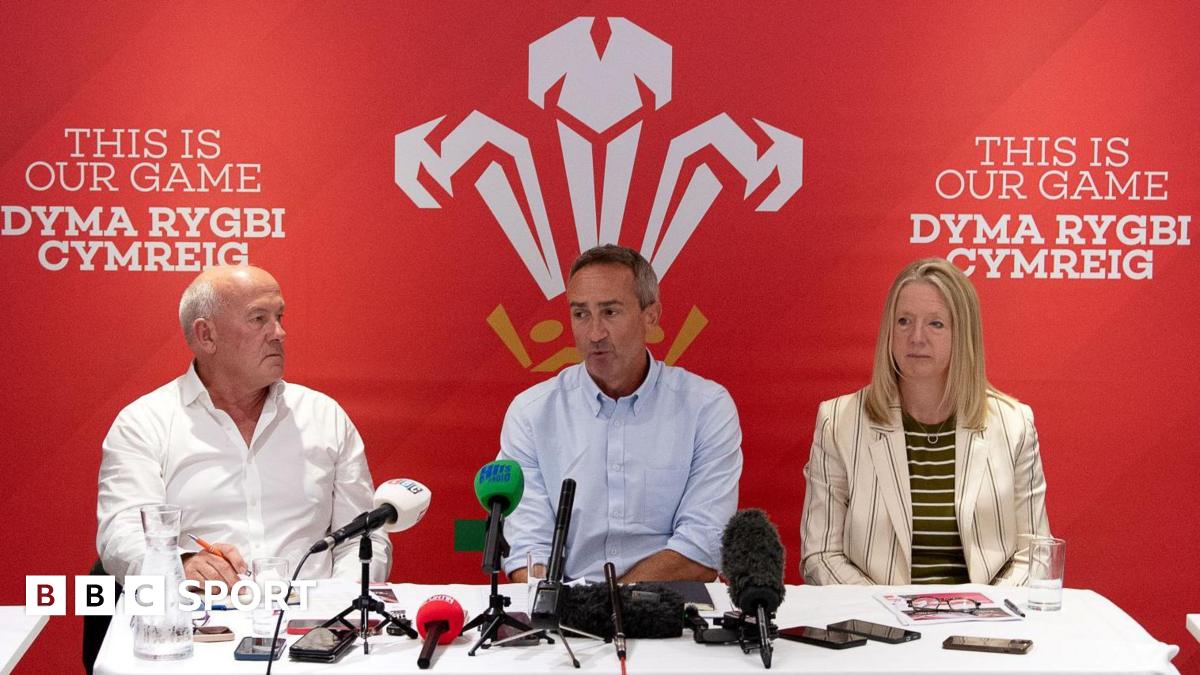 WRU chair Richard Collier-Keywood, director of rugby and head of elite performance Dave Reddin and chief executive Abi Tierney outlined a new strategy in October