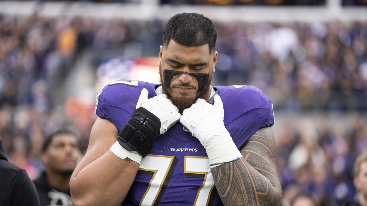 Shannon Sharpe slams Daniel Faalele after poor play for Baltimore Ravens, Australians playing in the NFL, Jordan Mailata
