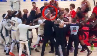 Australian NBA star Josh Giddey caught up in scuffle after Milwaukee Bucks defeat Chicago Bulls