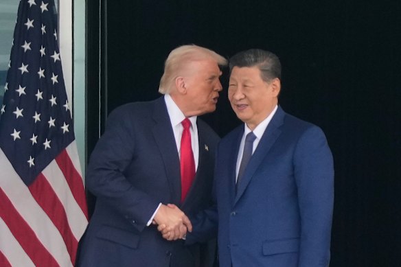 It’s not going to last: US President Donald Trump with Chinese President Xi Jinping.