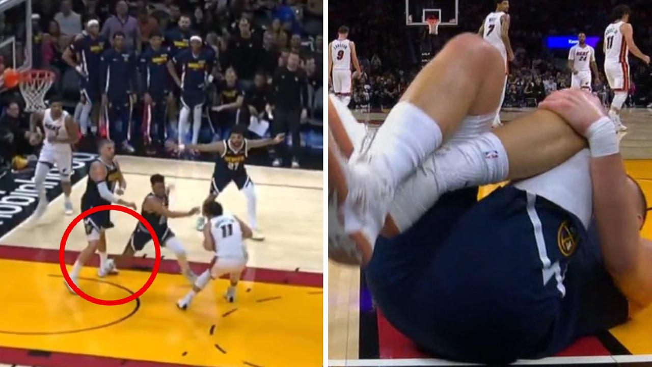 Nikola Jokic knee injury, updates, video, Denver Nuggets v Miam Heat, Josh Giddey, Chicago Bulls v Minnesota Timberwolves, Dyson Daniels, Atlanta Hawks v Oklahoma City Thunder, scores, results, highlights