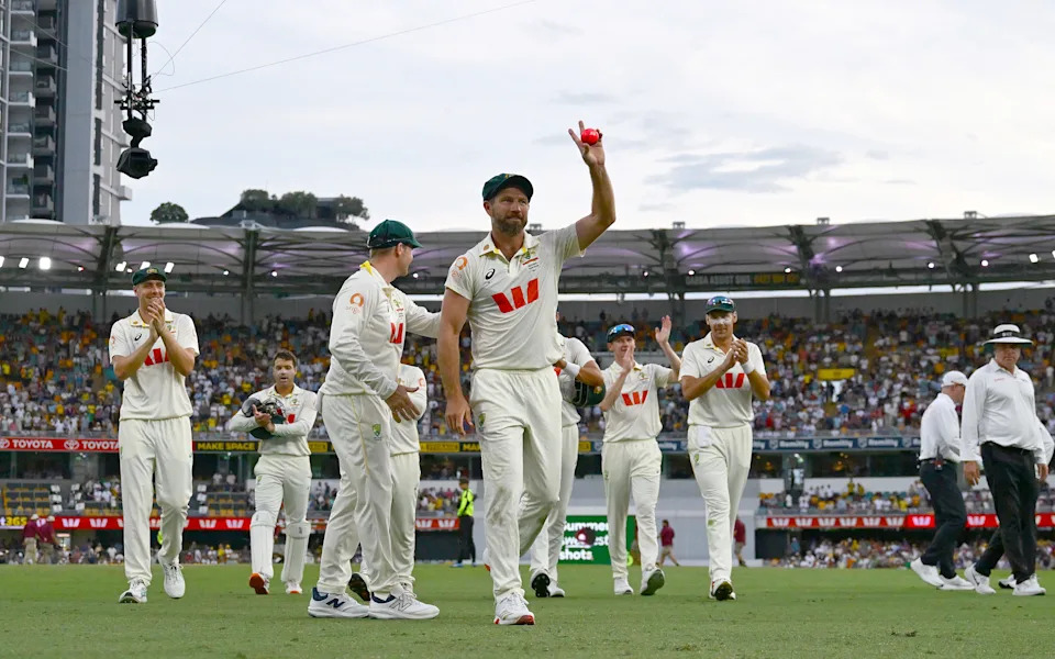 Pictured here, Michael Neser after his five-wicket Ashes haul in the second Test.