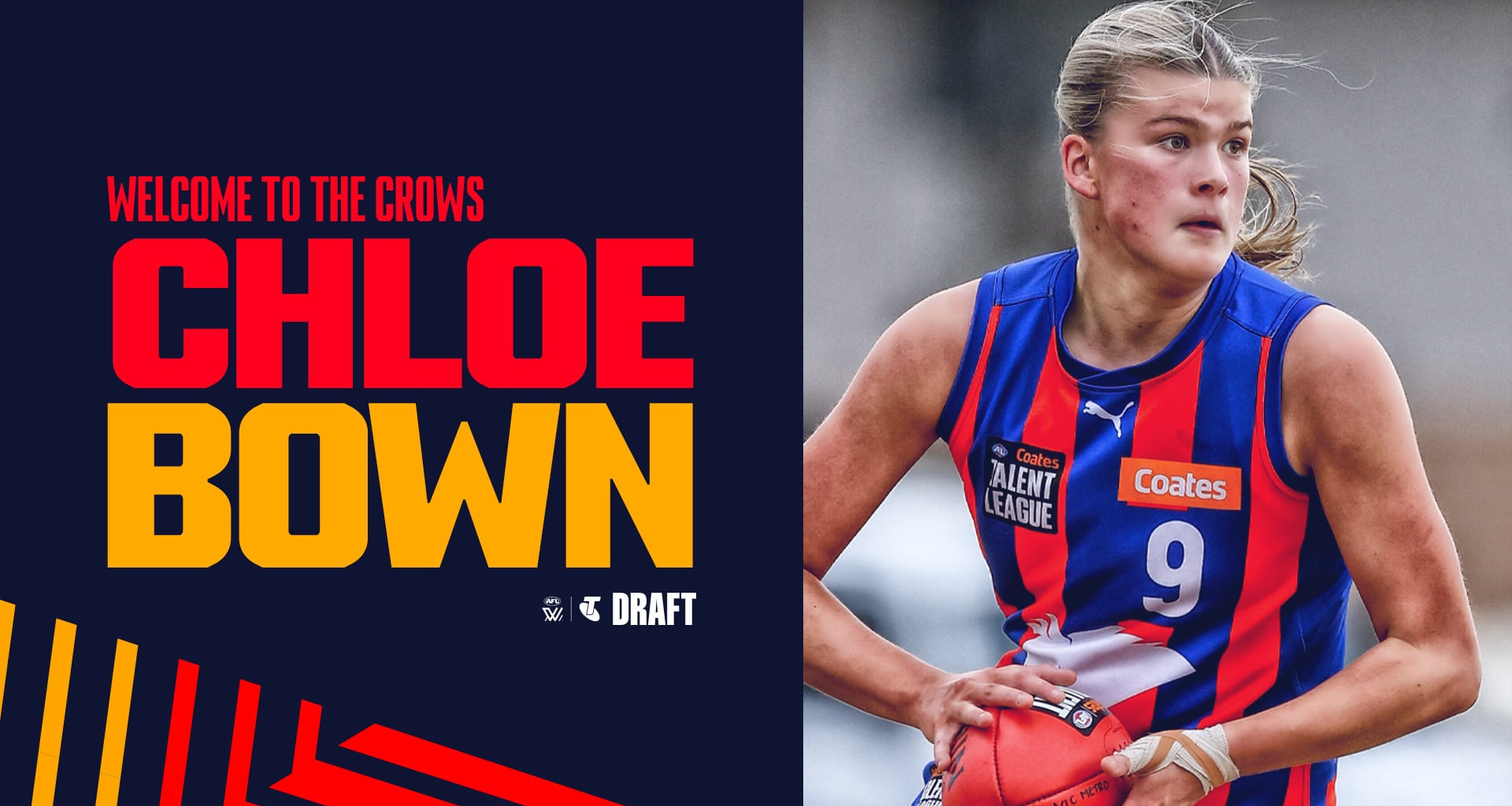 Crows select Chloe Bown with Pick No.5