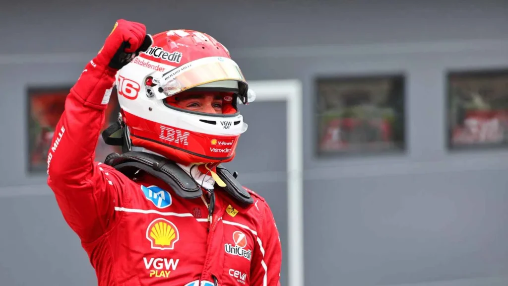 Charles Leclerc took his first pole position of the season in Hungary