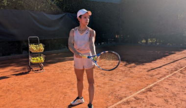 Dalia Nagati playing tennis in Buenos Aires. Photo: courtesy of the author