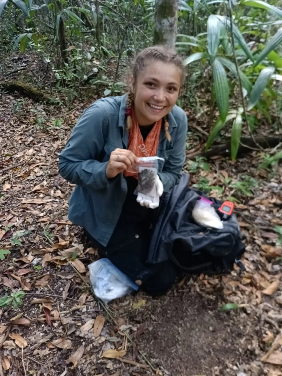 Ellen Dymit with scat