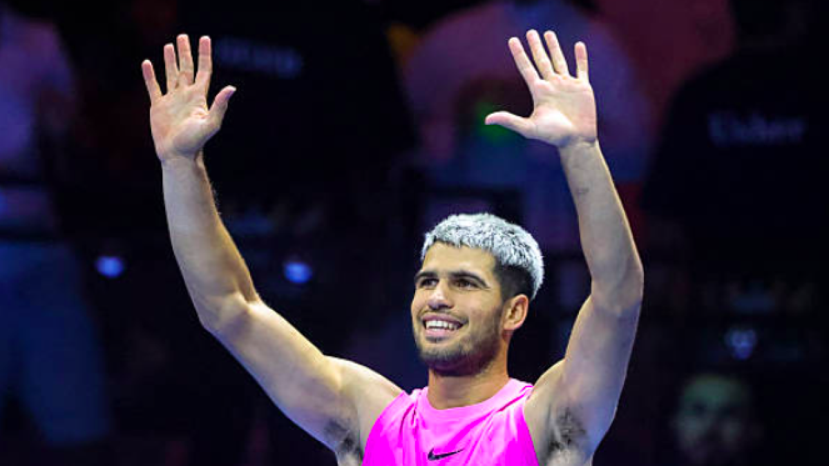 Carlos Alcaraz, protagonist in December exhibitions. Source: Getty