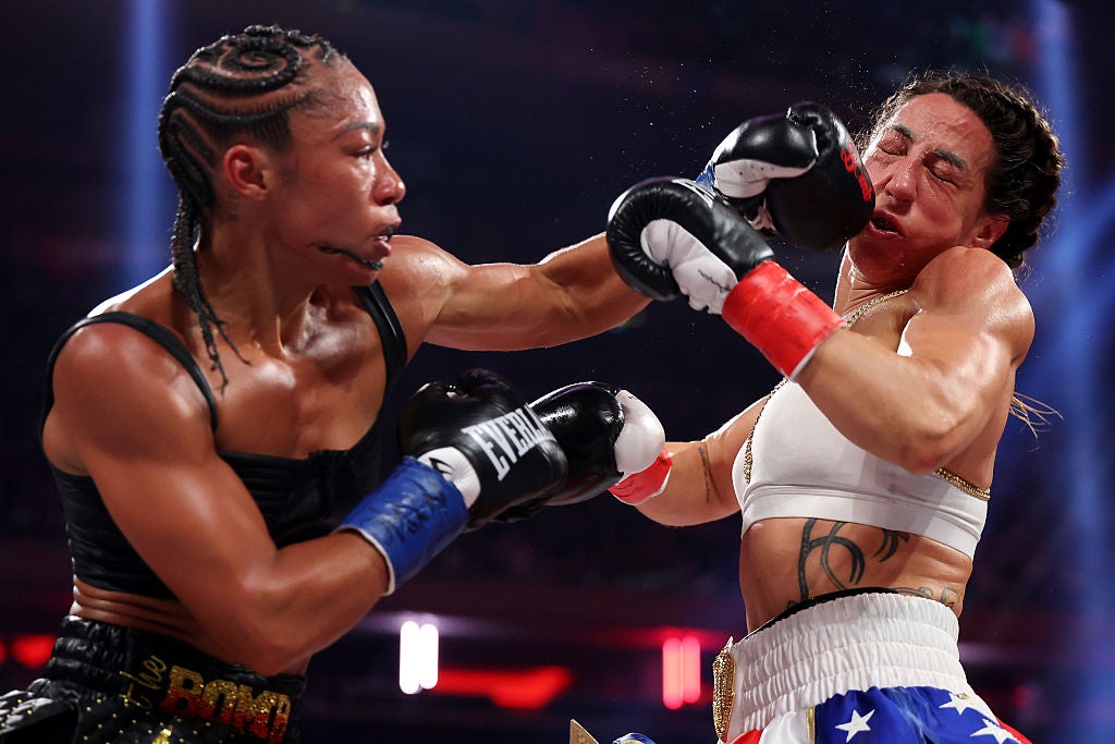 Alycia Baumgardner (left) will feature in tonight’s co-main event