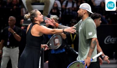 Kyrgios beats Sabalenka in a Sunday hit and giggle