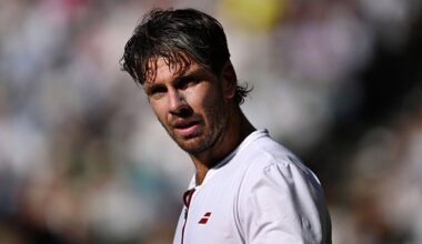 Cameron Norrie in the quarter-final of Wimbledon 2025, London, UK