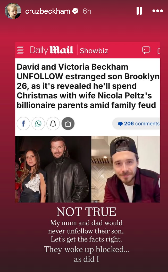 Cruz's post: 'We woke up blocked'