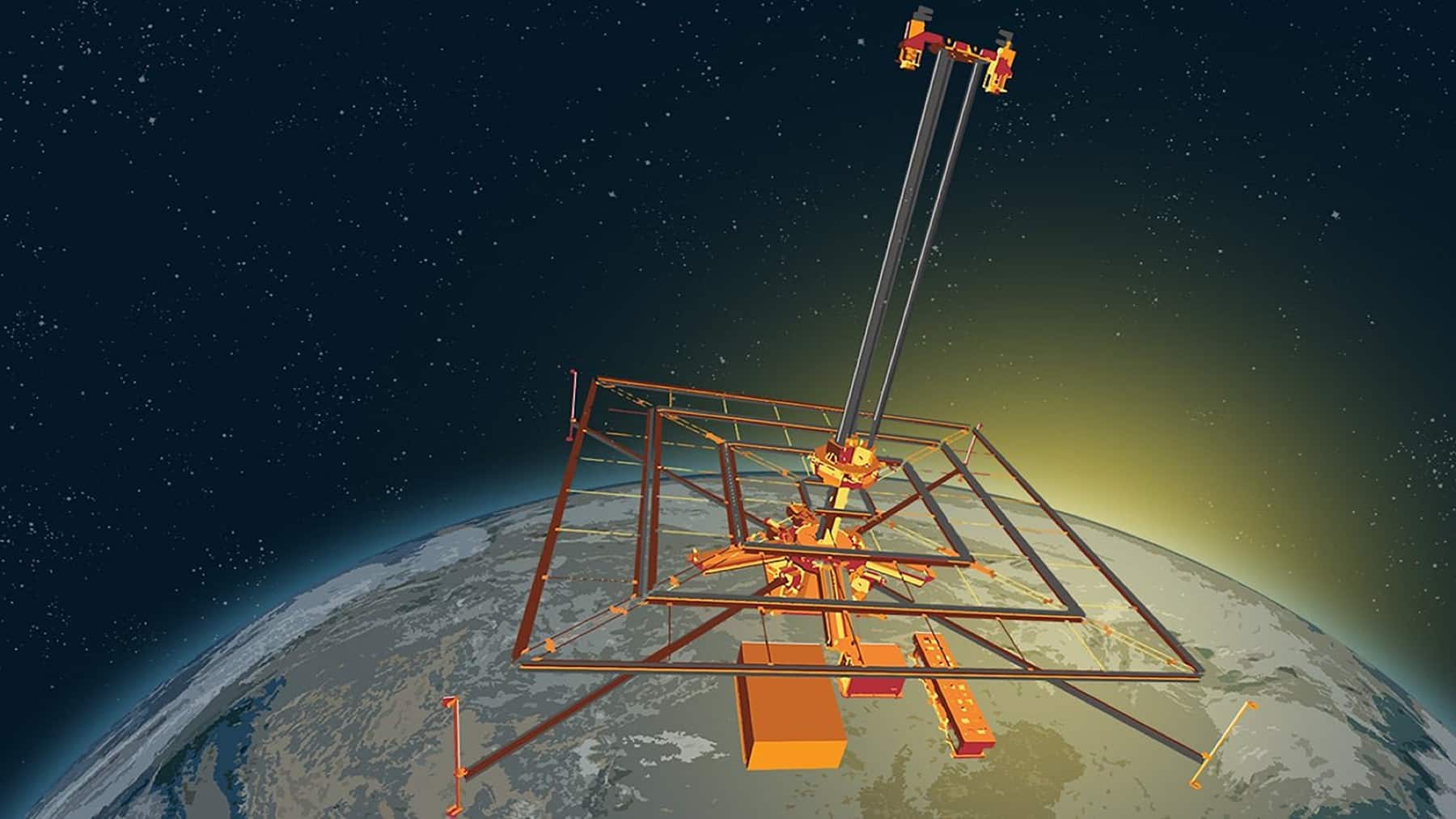 Orbiting first space solar tiles harvesting sunlight