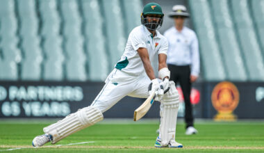 34-year-old tailender top scores on debut for Tasmania