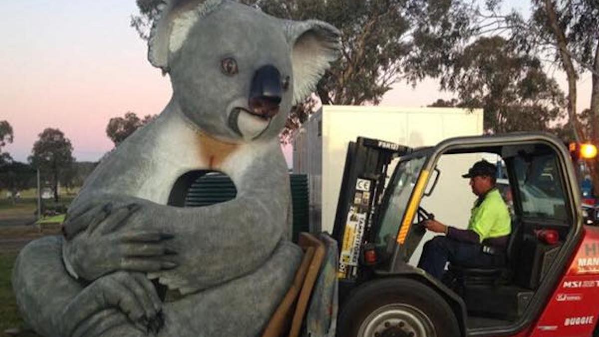 Gumeracha's Big Rocking Horse is getting an adorable new neighbour, as the Giant Koala arrives this summer