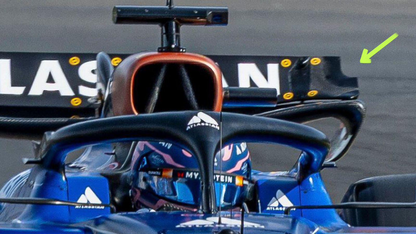 WILLIAMS FW47 REAR WING TIP SECTION CUTOUT