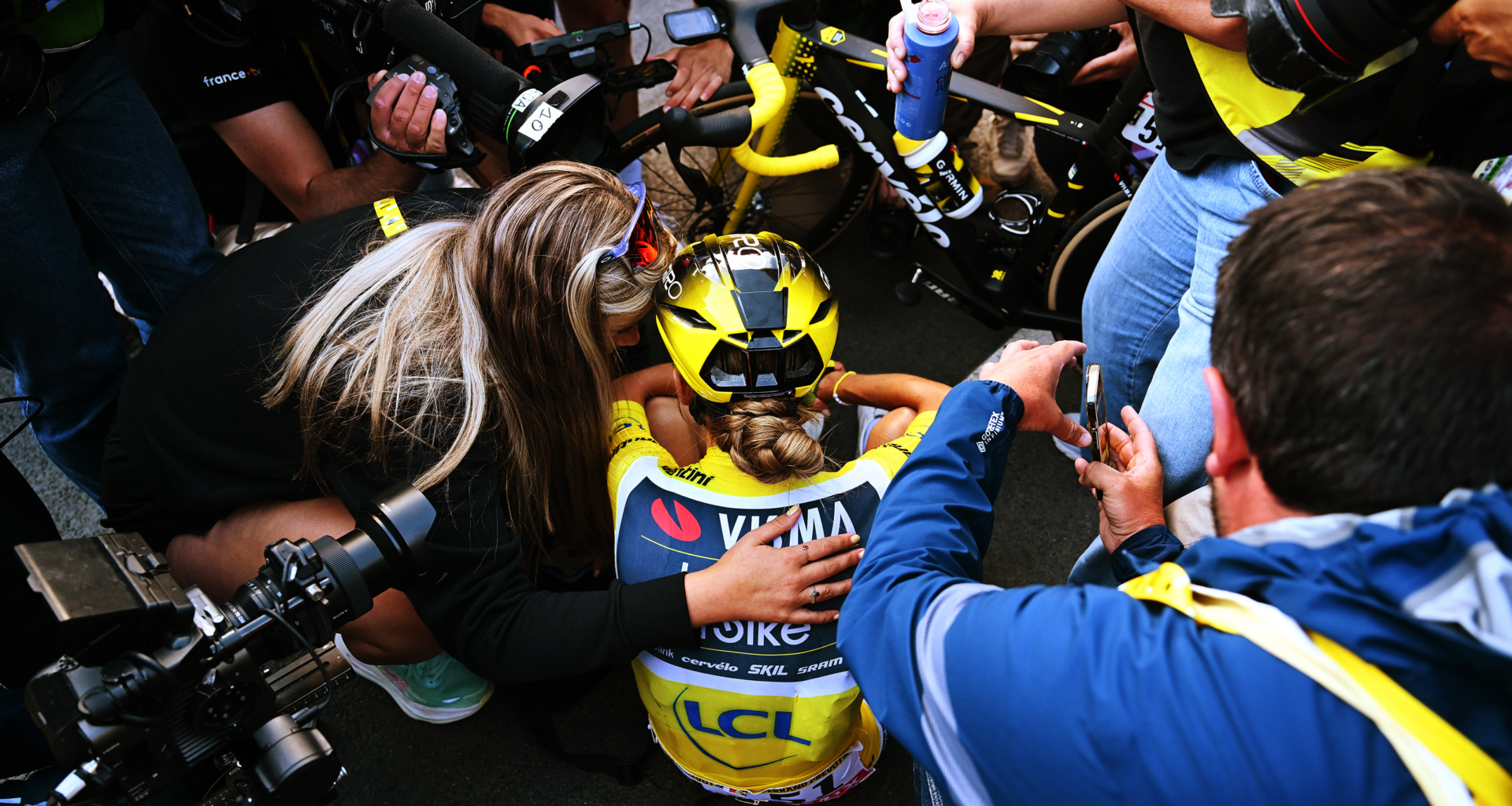 CHATEL LES PORTES DU SOLEIL, FRANCE - AUGUST 03: Detailed view of final overall winner, Pauline Ferrand-Prevot of France and Team Visma