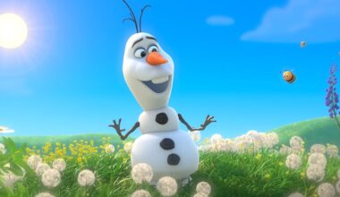 Disney character Olaf the snowman from Frozen