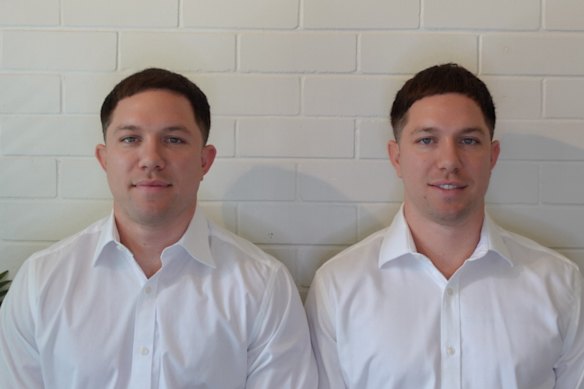 Twins Brady (left) and Tyler Morton run Uleads.  