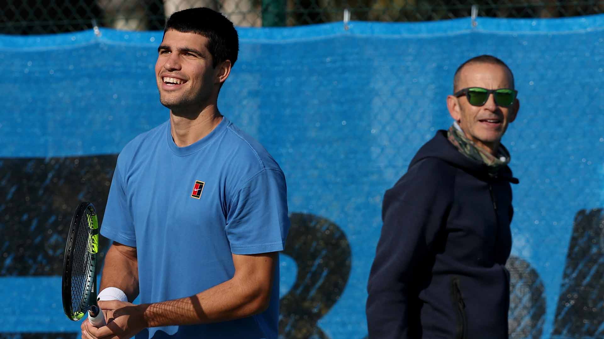Carlos Alcaraz trains in Murcia in preparation for the 2026 season.
