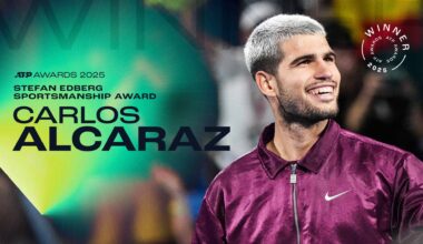 Carlos Alcaraz wins 2025 Stefan Edberg Sportsmanship Award | ATP Tour