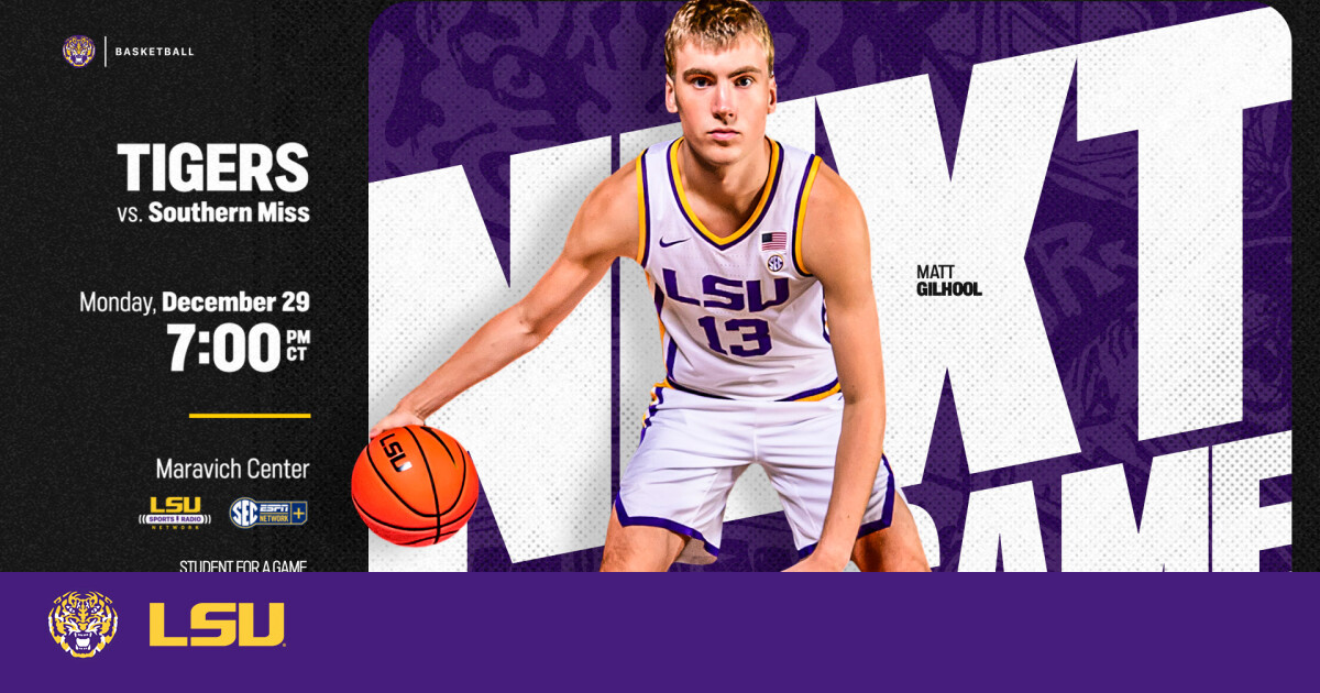 Basketball Tigers Close Non-Conference Slate Monday, 7 PM, Versus Southern Miss – LSU