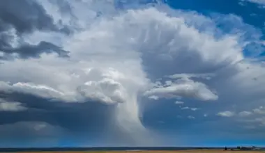 Hail falling from a thunderstorm creates a dramatic scene