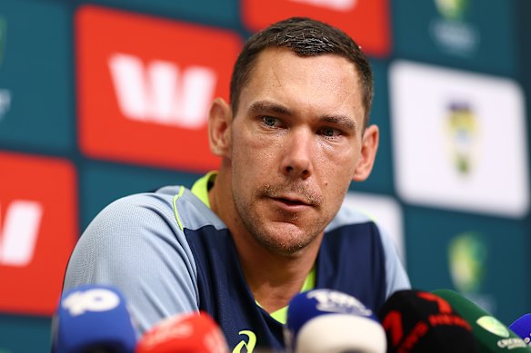 Boland takes questions from the media on Christmas Eve.