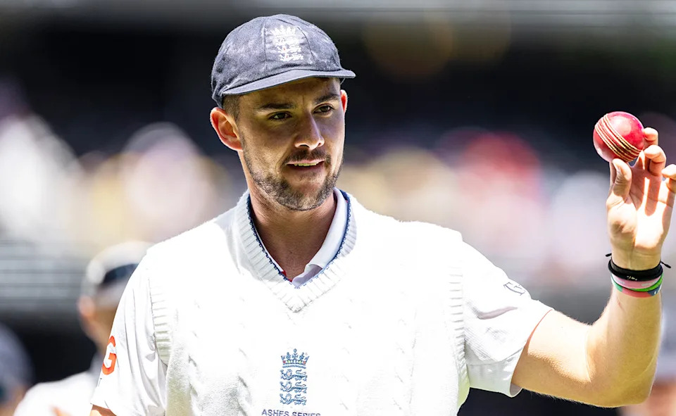 Josh Tongue, pictured here after his five-wicket haul.