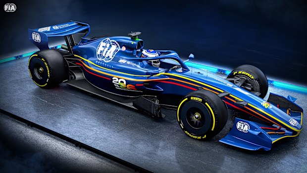 The FIA has released renders of a 2026 F1 car.