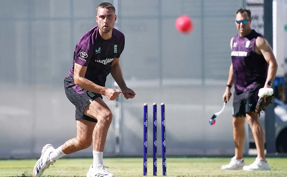 Will Jacks during an England nets session.