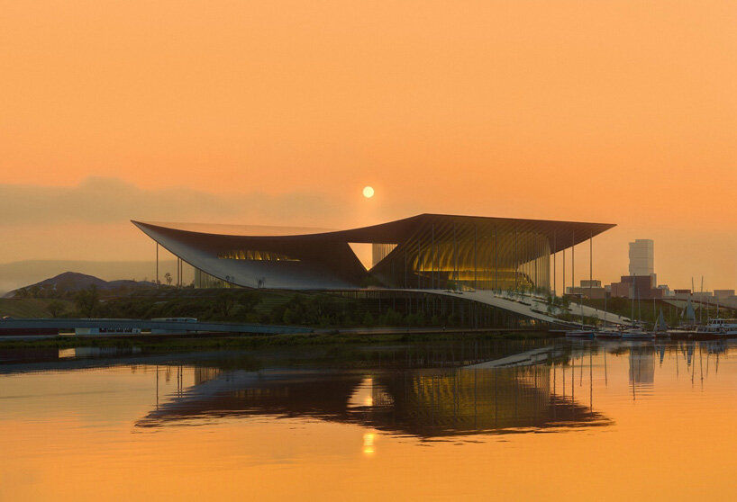 BIG proposes ribbon-like cultural landmark for ulsan performing arts venue in korea