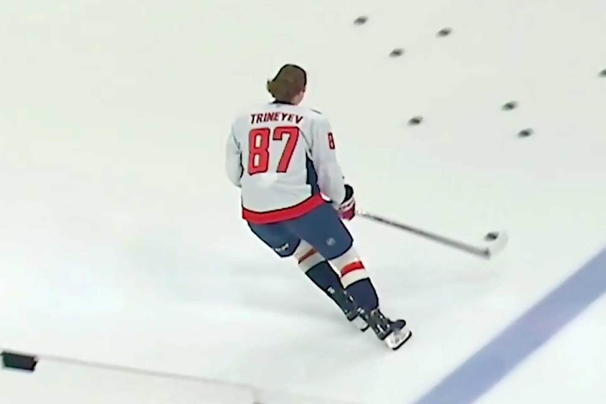 Bogdan Trineyev becomes first player other than Sidney Crosby to wear no. 87 in an NHL game since the 2022-23 season