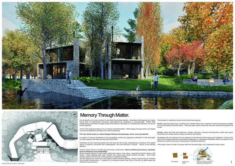Howard Waterfall Retreat Competition: Buildner’s Winners Explore Multigenerational Living and Topography - Image 20 of 41