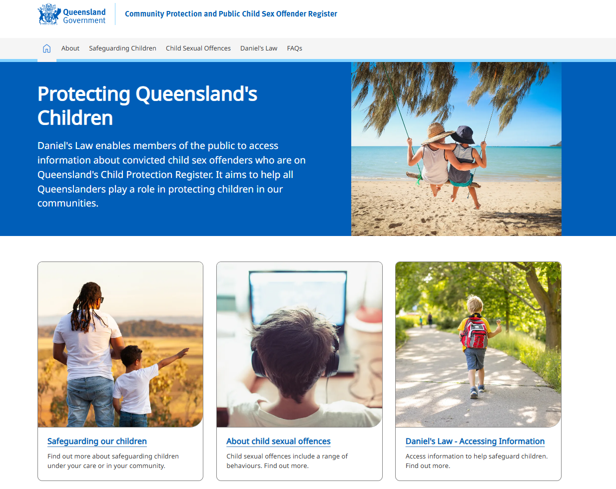 A screenshot of the site