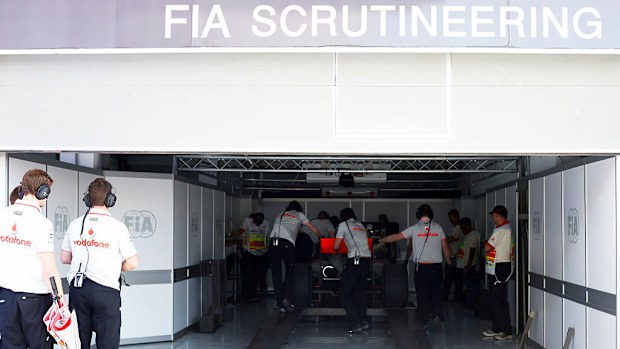 The FIA scrutineering garage has been a mainstay in the Formula 1 grid. 