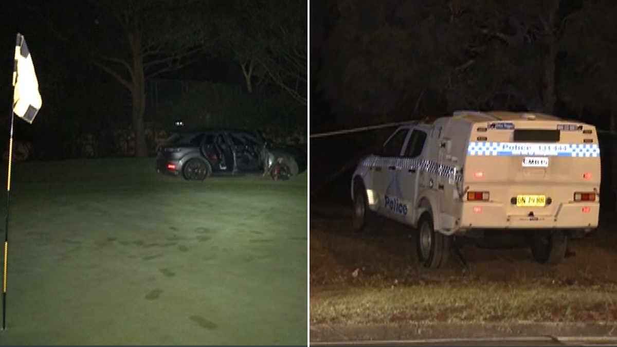 Manhunt for runaway passengers of suspicious car which crashed at Woodville Golf Course