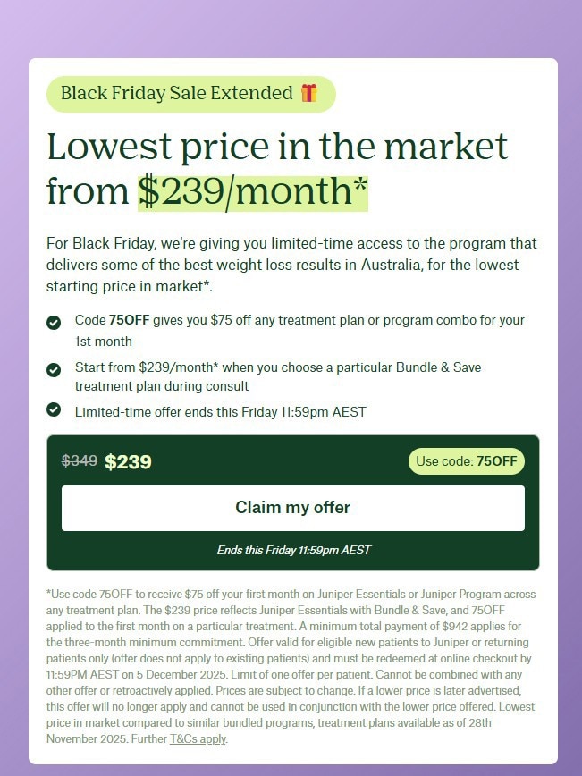 An advert for weight loss drugs.