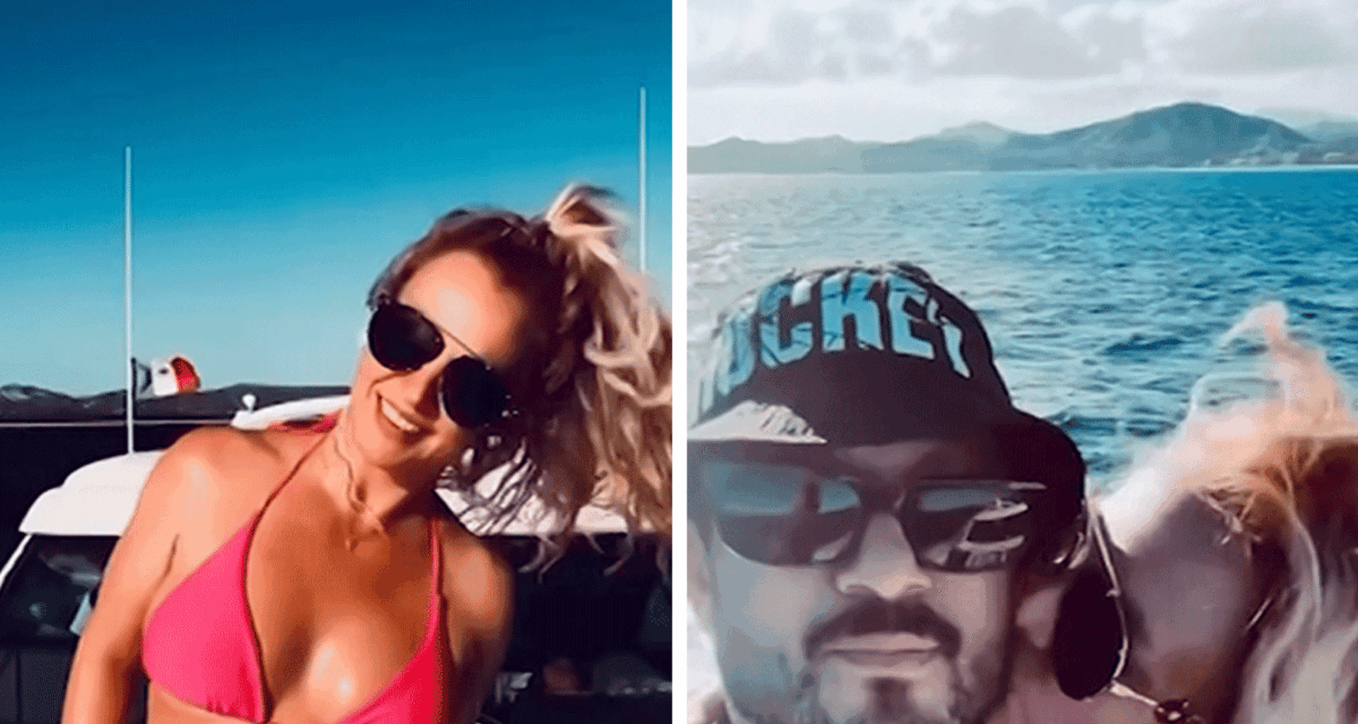 Britney Spears Kisses Sam Asghari Lookalike on a Boat