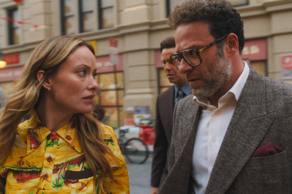 Olivia Wilde and Seth Rogen star in The Studio.