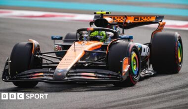 McLaren's Lando Norris during Abu Dhabi Grand Prix first practice