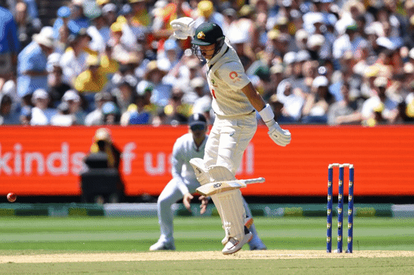 Marnus Labuschagne copped one at the MCG.