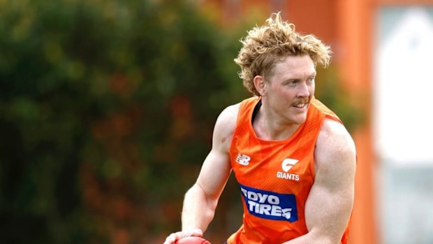 Clayton Oliver at GWS training. 