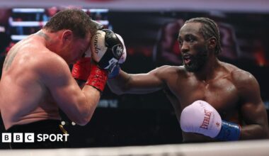 Terence Crawford during his win against beat Saul 'Canelo' Alvarez