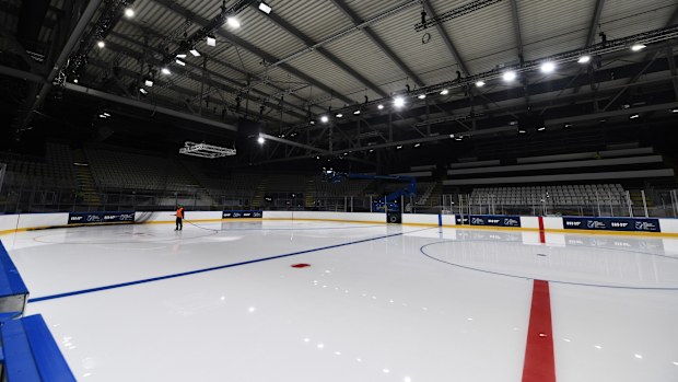 The ice rink has been built a metre too small in length from NHL dimensions. 