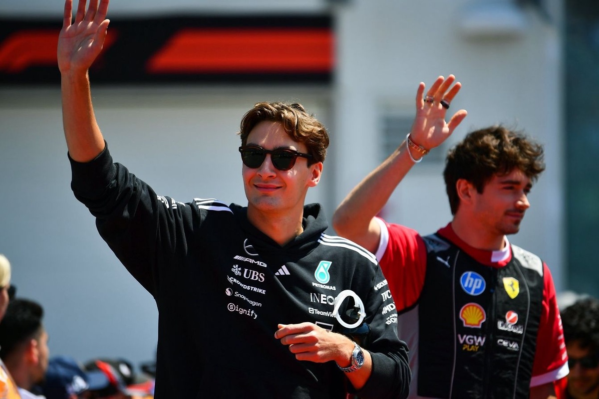 Fans lose it over Charles Leclerc's F1 secret santa gift to George Russell: "Master ragebait"