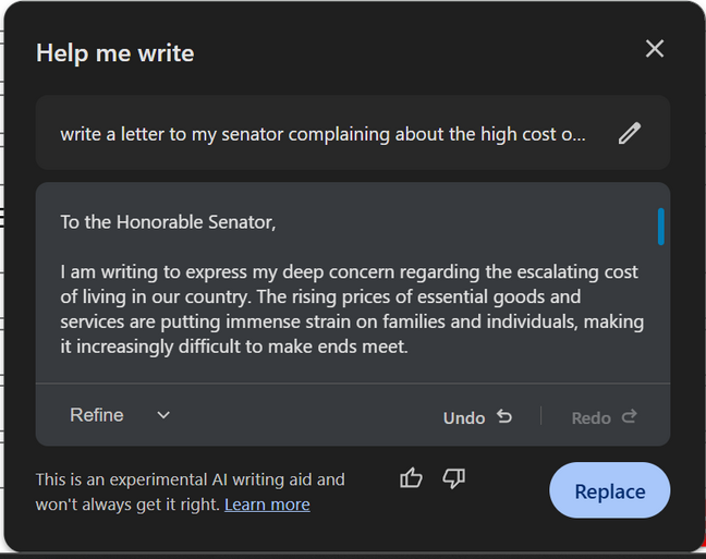 Help me write dialog box